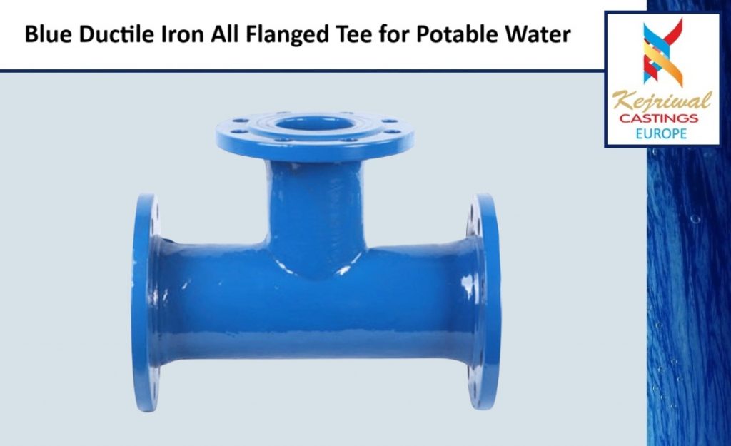 Blue Ductile Iron All Flanged Tee