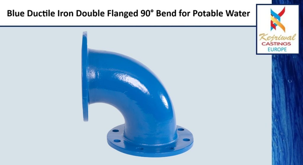 Blue Double Flanged 90 Bend