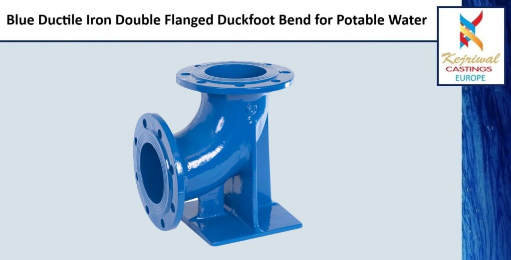 Blue Double Flanged Duckfoot Bend