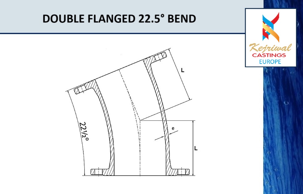 Double Flanged 22.5 Bend