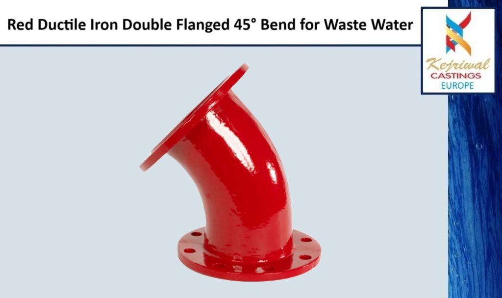 Red Double Flanged 45 Bend