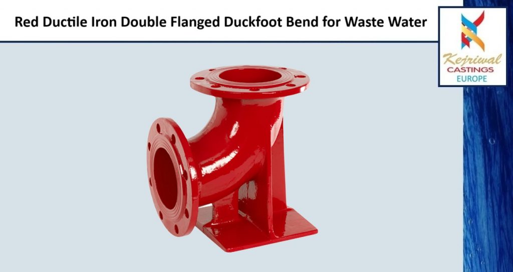 Red Double Flanged Duckfoot Bend