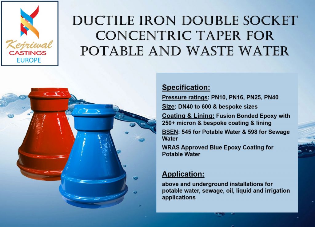 DOUBLE-SOCKET-CONCENTRIC-TAPER-Kejriwal-Castings-Europe-Ductile-Iron-Fittings