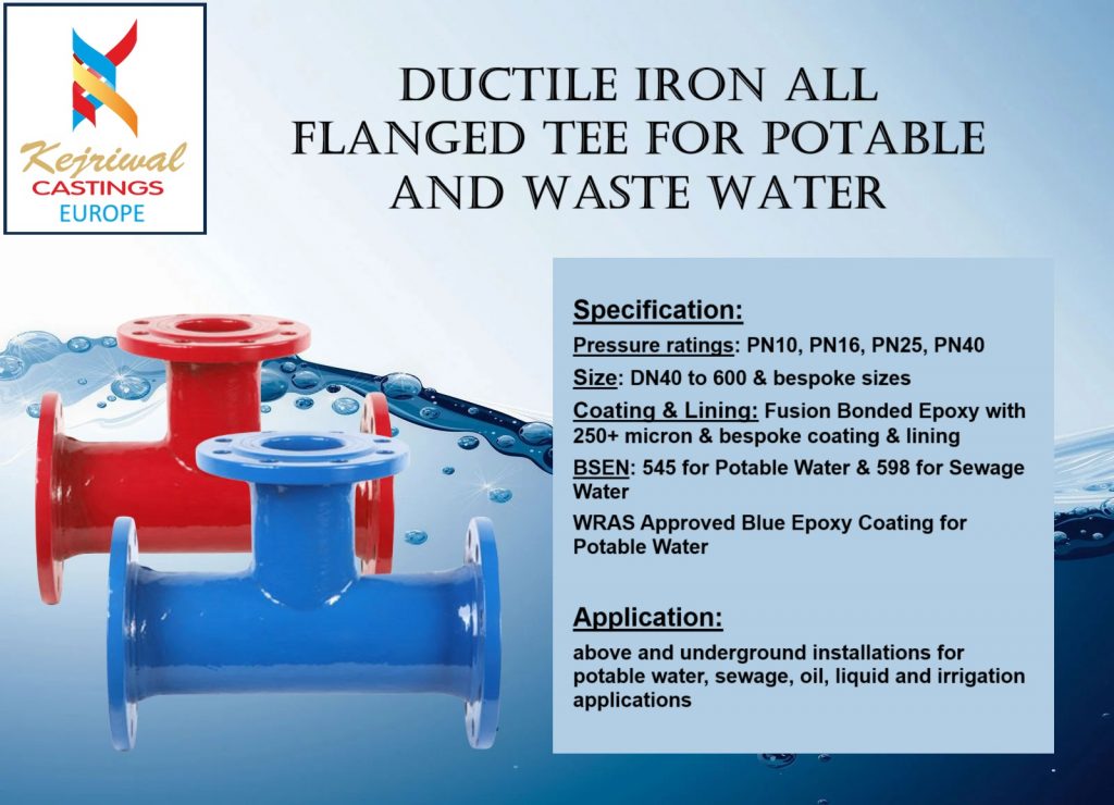 Ductile Iron All Flanged Tee Ductile Iron Fittings Kejriwal Castings Europe