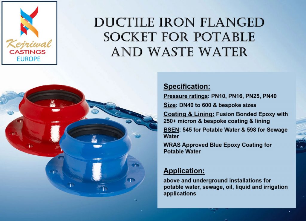 Flanged Socket -Kejriwal Castings Europe. Ductile Iron Fittings Manufacturer. DI Fittings