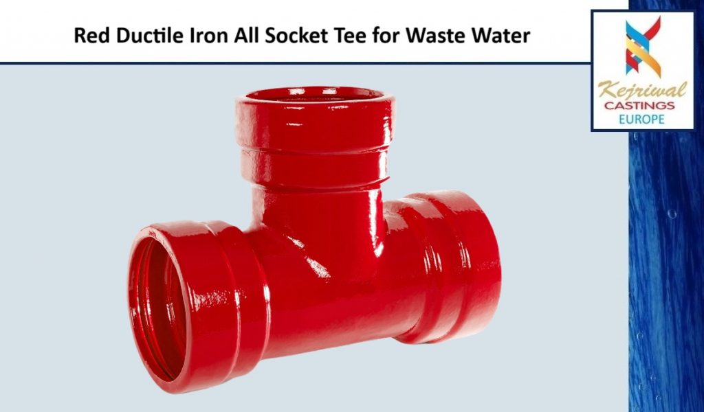 Red-Ductile-Iron-All-Socket-Tee-For-Waste-Water-Kejriwal-Castings-Europe-DI-Fittings